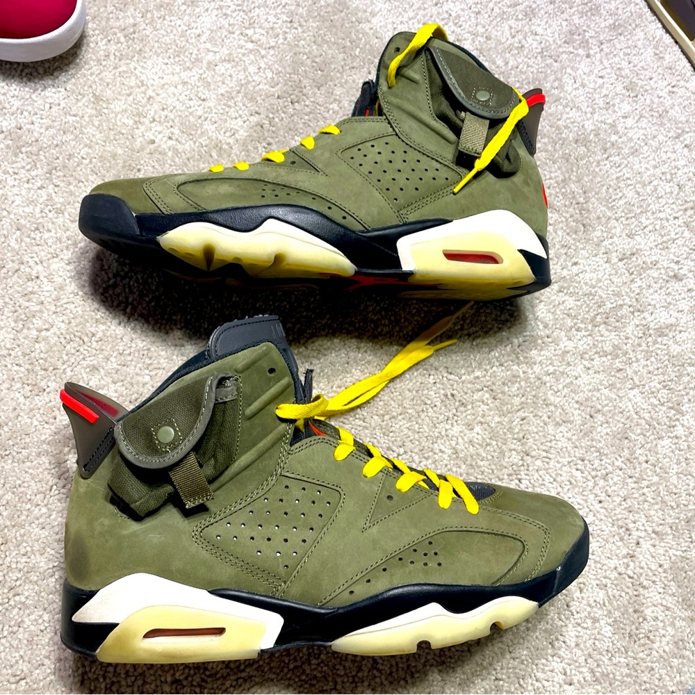 Jordan Travis Scott 6 olive canary Nike size 11.5